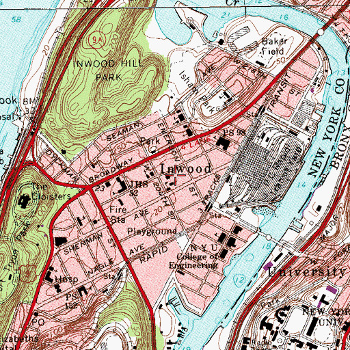 Topographic Map of Iglesia Adventista Del Septimo Dia, NY