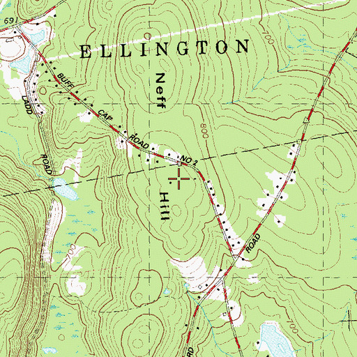 Topographic Map of Neff Hill, CT
