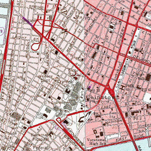 Topographic Map of New York City Rescue Mission, NY