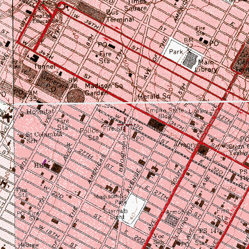 Topographic Map of Cremorne Mission (historical), NY