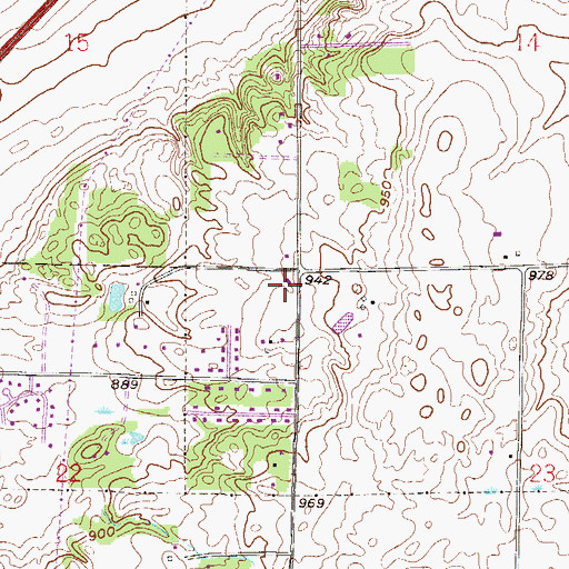 Topographic Map of Jehovah's Witnesses Congregation, MN