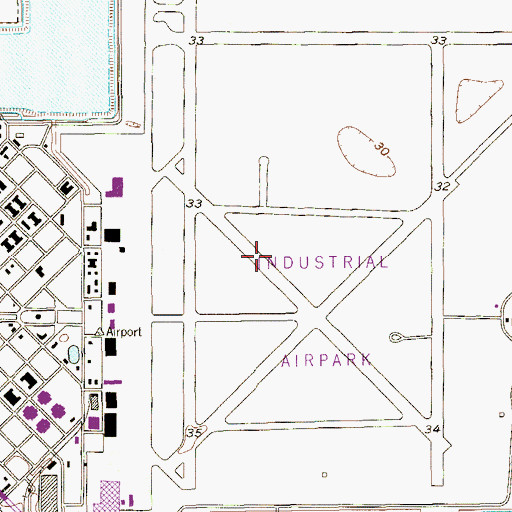 Topographic Map of Harlingen Air Force Base (historical), TX