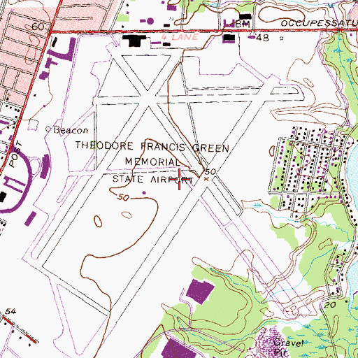 Topographic Map of Hillsgrove Army Air Field (historical), RI