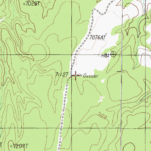 Topographic Map of Burro Apron, AZ