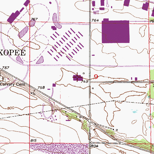 Topographic Map of Minnesota Renaissance Festival Site, MN