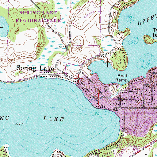 Topographic Map of Mapleglen Post Office (historical), MN