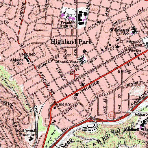 Topographic Map of Westminister House, CA