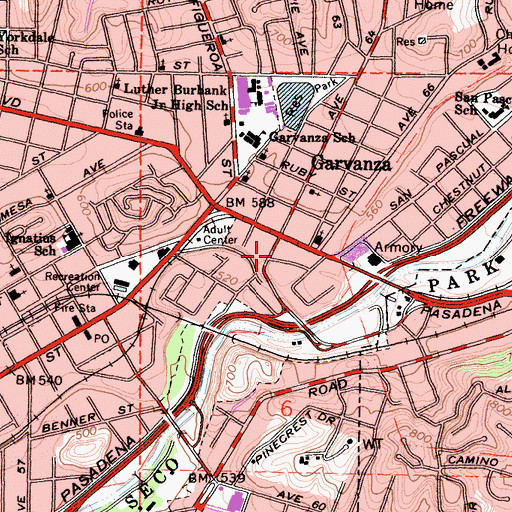 Topographic Map of The Apostolic Church, CA