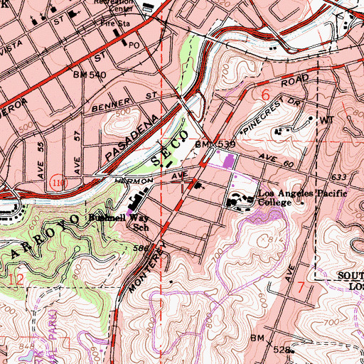 Topographic Map of Herman Free Methodist Church, CA