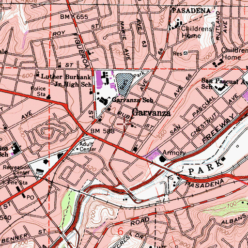 Topographic Map of New Apostolic Church, CA