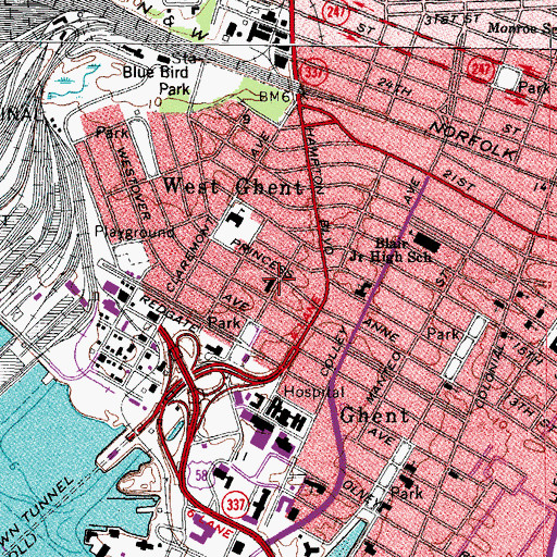 Topographic Map of Saint Andrew's Episcopal Church, VA