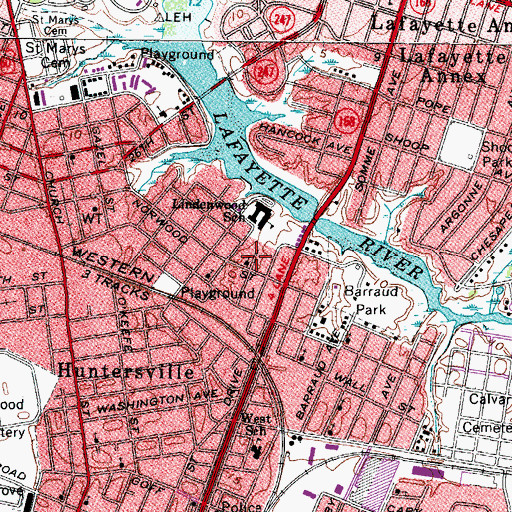 Topographic Map of Church of Restoration, VA