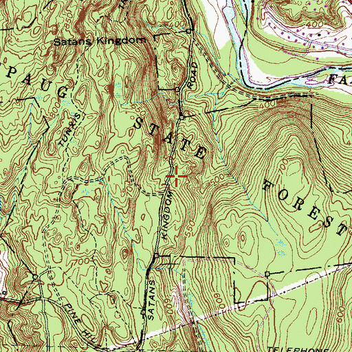 Topographic Map of Nepaug State Forest, CT