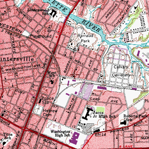 Topographic Map of Union Chapel African Methodist Episcopal Church, VA