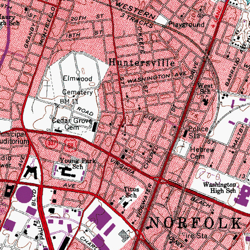 Topographic Map of United House of Prayer, VA