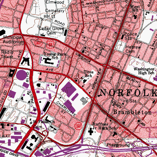 Topographic Map of Greater Metropolitan Zion Church, VA