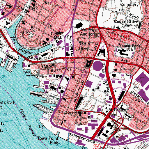 Topographic Map of Epworth United Methodist Church, VA