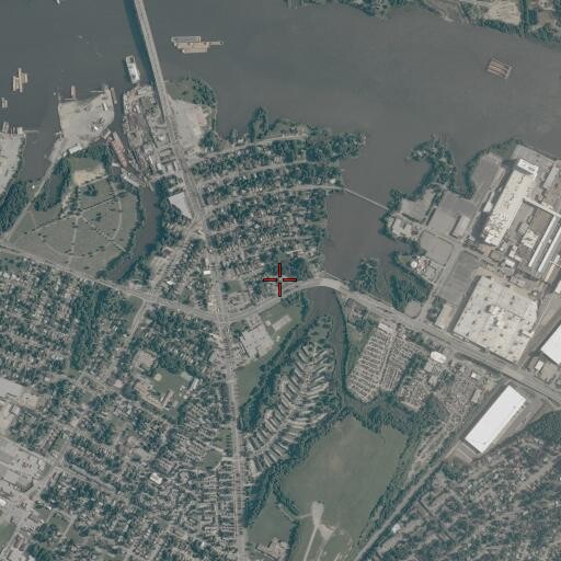 Aerial/Satellite Image of Campostella Seventh Day Adventist Church, VA