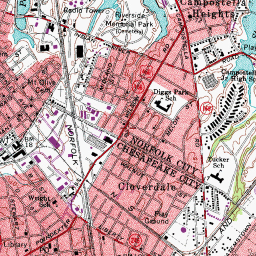 Topographic Map of Smyrna Community Church, VA