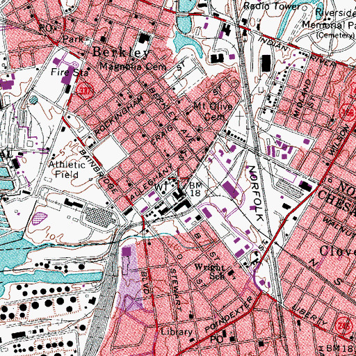 Topographic Map of Center of Love Church of God, VA