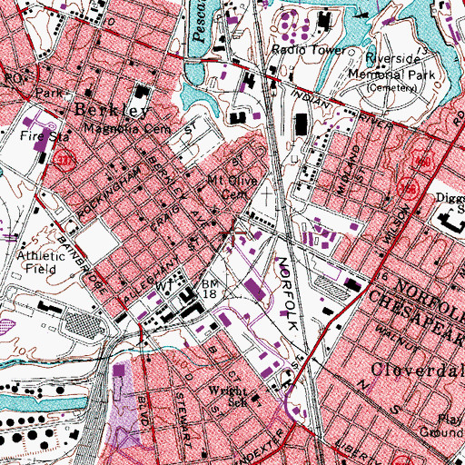 Topographic Map of Saint Mark United Church of Christ, VA