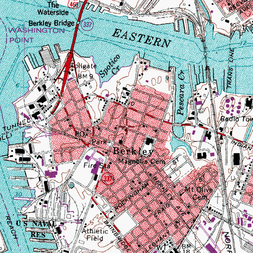 Topographic Map of Saint James African Methodist Episcopal Church, VA