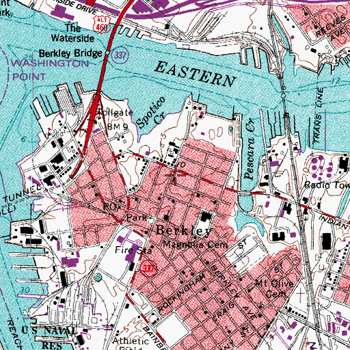 Topographic Map of United Mission Holiness Church, VA