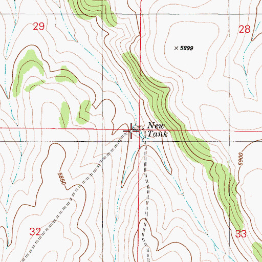 Topographic Map of New Tank, AZ