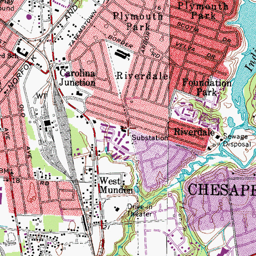 Topographic Map of Greater Mount Zion Baptist Church, VA