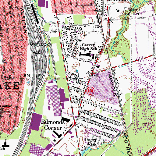 Topographic Map of Bibleway Holiness Church, VA