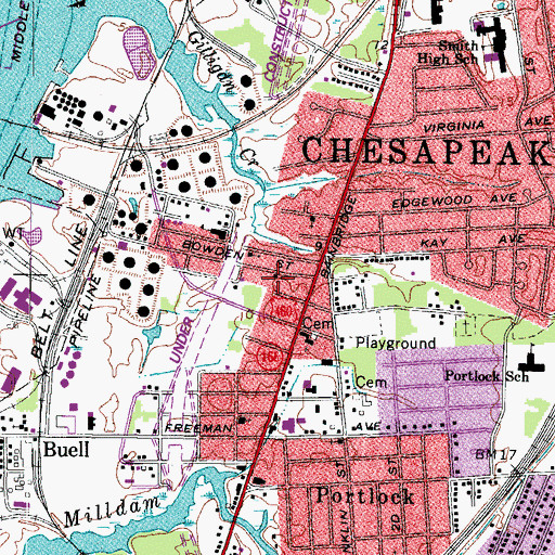 Topographic Map of Strait Gate Evangelistic Baptist Church, VA