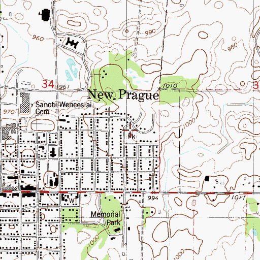 Topographic Map of Northside Park, MN