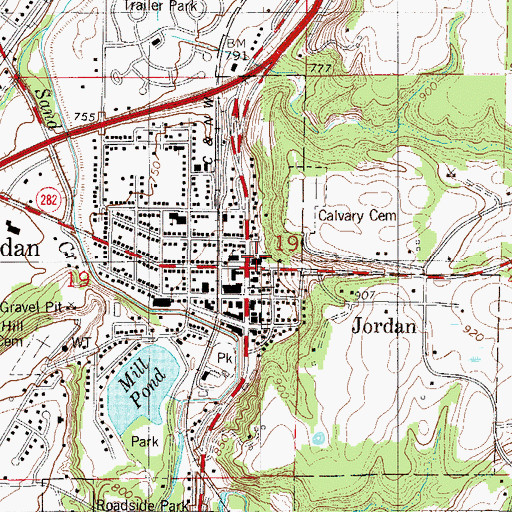 Topographic Map of Saint John the Baptist Church, MN