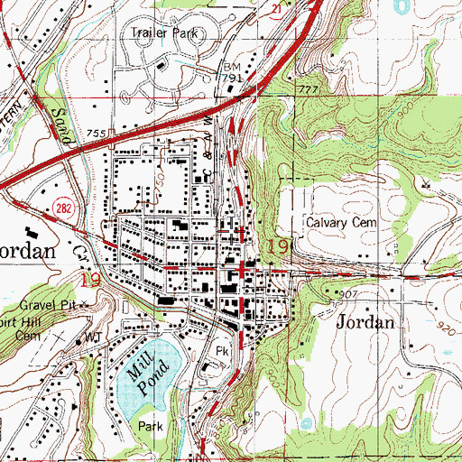 Topographic Map of Zion United Methodist Church, MN