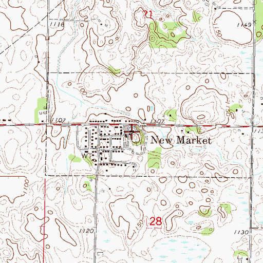 Topographic Map of Saint Nicholas Church, MN
