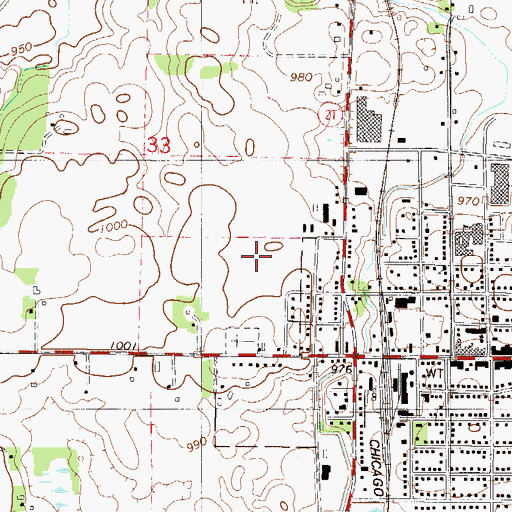 Topographic Map of Foundry Hill Park, MN