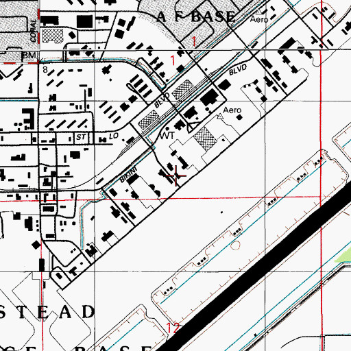 Topographic Map of Homestead Army Air Field (historical), FL