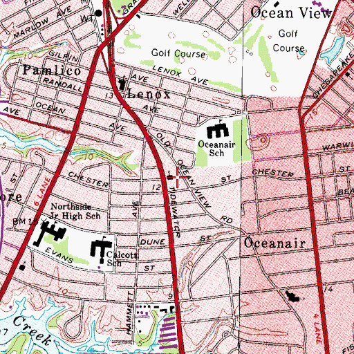 Topographic Map of Saint John Lutheran Church, VA