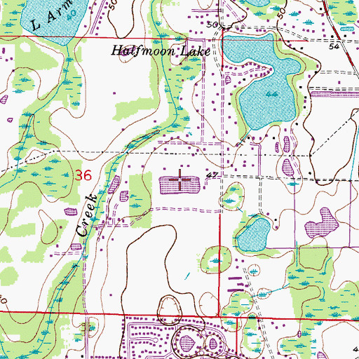 Topographic Map of Paradise Lake, FL
