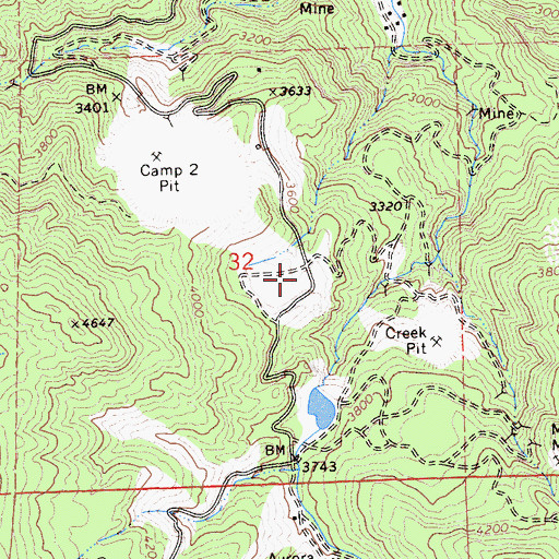 Topographic Map of Chileno Camp, CA
