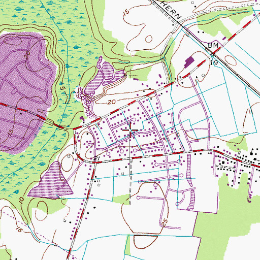 Topographic Map of Poplar Ridge, VA