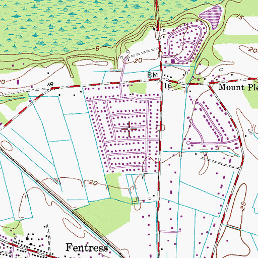 Topographic Map of Albemarle Acres, VA