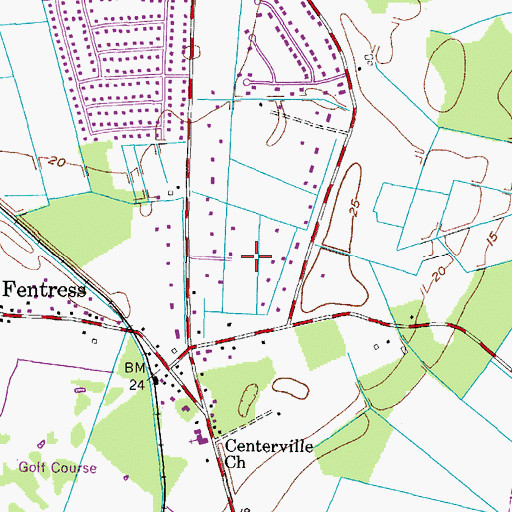 Topographic Map of Albemarle Farms, VA