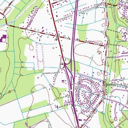 Topographic Map of Gordon Chapel African Methodist Episcopal Church, VA