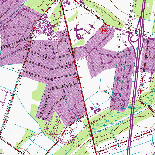 Topographic Map of Great Bridge Baptist Church, VA