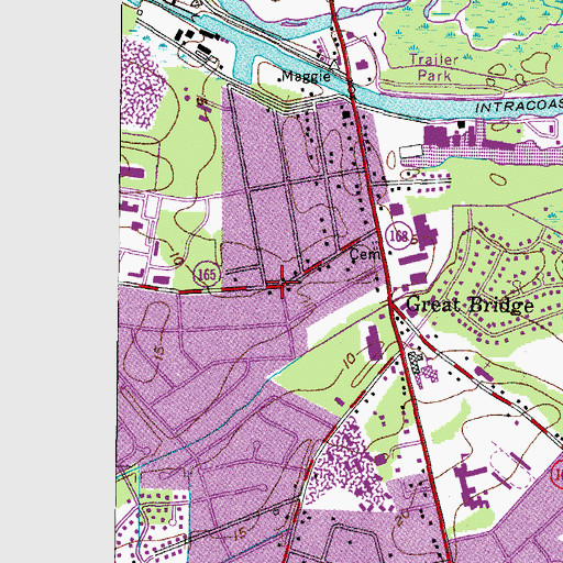 Topographic Map of Saint Thomas Episcopal Church, VA