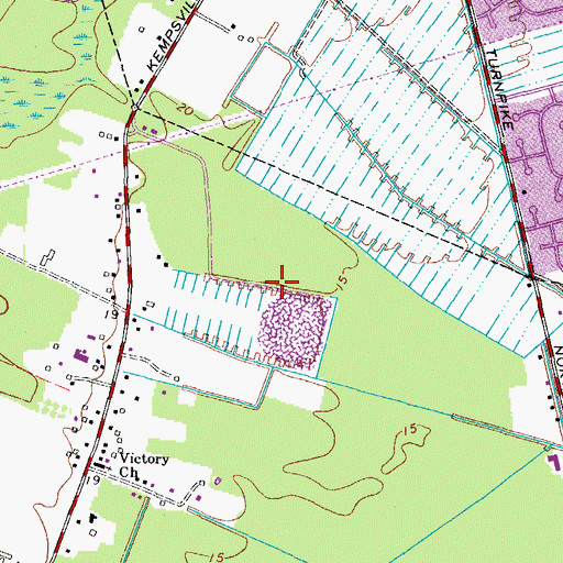 Topographic Map of Plantation Lakes, VA