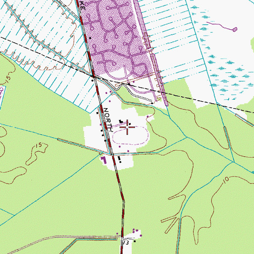 Topographic Map of Atlantic Shores Christian School, VA