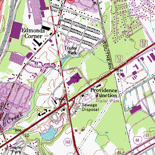 Topographic Map of Village Square Shopping Center, VA