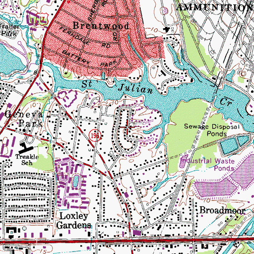 Topographic Map of Geneva Shores, VA